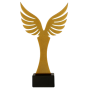 Statuetka metalowa ML-WIN Złote Skrzydła to uniwersalna nagroda o symbolicznym charakterze. Model na marmurowej podstawie sprawdzi się na galach, konkursach i jubileuszach. Miejsce na tabliczkę z nadrukiem.