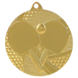 Złoty medal tenis stołowy MMC7750/G – okrągły medal śr. 5 cm z motywem rakietki i piłeczki. Wykonany z metalu, grubość 2 mm. Idealna nagroda na turniej tenisa stołowego i ligę szkolną.