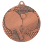 Brązowy medal tenis stołowy MMC7750/B – okrągły medal śr. 5 cm z motywem rakietki i piłeczki. Wykonany z metalu, grubość 2 mm. Idealna nagroda na turniej tenisa stołowego i ligę szkolną.