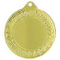 Złoty medal sportowy MMC7140/G – okrągły medal śr. 4 cm z miejscem na emblemat i greckim wzorem na rancie. Idealna nagroda na zawody sportowe, turnieje szkolne i klubowe.