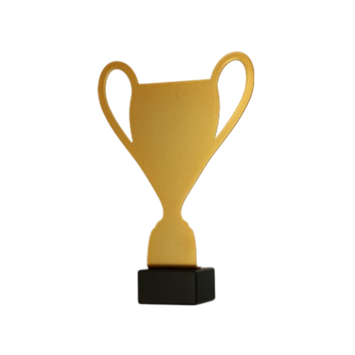 Statuetka metalowa ML-CUP Złoty Puchar to klasyczna nagroda na turnieje, konkursy i jubileusze. Prosty motyw pucharu podkreśla uniwersalny charakter wyróżnienia. Miejsce na tabliczkę z nadrukiem.
