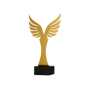 Statuetka metalowa ML-WIN Złote Skrzydła to uniwersalna nagroda o symbolicznym charakterze. Model na marmurowej podstawie sprawdzi się na galach, konkursach i jubileuszach. Miejsce na tabliczkę z nadrukiem.