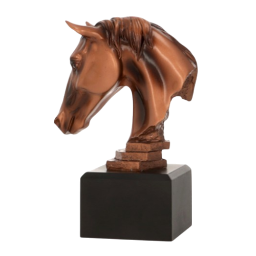 Statuetka RFST2060 Jeździectwo – elegancka figurka dla miłośników koni i jeździectwa. Idealna nagroda na zawody jeździeckie, konkursy hippiczne i wydarzenia związane z hodowlą koni. Dekoracyjna statuetka z miejscem na tabliczkę z grawerem.