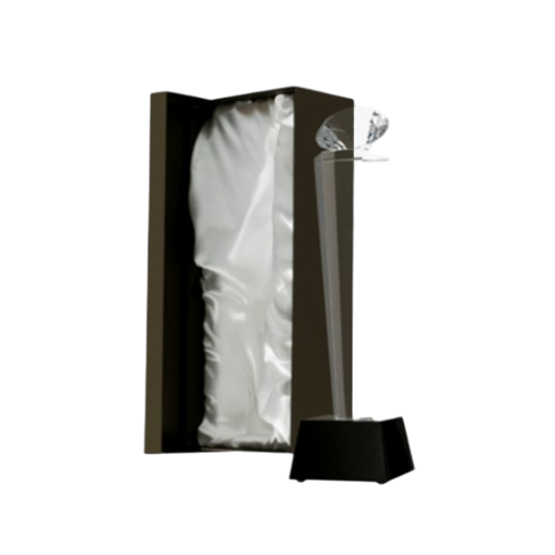 Statuetka szklana C077 z etui w komplecie to elegancka nagroda na jubileusze, gale i wyróżnienia firmowe. Smukła forma oraz dołączone etui podkreślają prestiż upominku i gotowość do wręczenia.