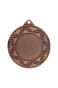 Brązowy medal sportowy ME0340/B – okrągły medal śr. 4 cm z miejscem na emblemat i zdobionym rantem. Uniwersalna nagroda na zawody szkolne, turnieje i olimpiady.