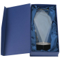 Trofeum kryształowe W690.02 - ze srebrnym akcentem i czarną podstawą, etui w zestawie. Możliwość personalizacji grawerem laserowym. Idealne na zawody sportowe, konkursy i uroczystości firmowe.