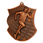 Brązowy medal dla biegacza MD8061 – miejsce III – metalowy medal sportowy z motywem biegacza. Doskonała nagroda na maraton, bieg uliczny lub szkolne zawody lekkoatletyczne.