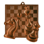 Brązowy medal szachy MD8046/B – medal 69x65 mm z trójwymiarowym motywem figur szachowych na szachownicy. Wykonany z metalu, grubość 3 mm. Idealna nagroda na turniej szachowy i zawody szkolne.