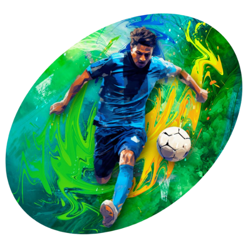 Trofeum plastikowe WING-WM/SOC4 na marmurowej podstawie – piłka nożna, złota figurka z okrągłym medalionem z grafiką piłkarza w akcji, idealna nagroda na turnieje, ligi i akademie. Wys. 22 cm, tabliczka z nadrukiem. Symbol: WING-WM/SOC4