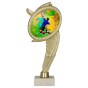 Trofeum siatkarskie  WING-WM/VOL na marmurowej podstawie, wys. 22 cm. Tabliczka z nadrukiem (personalizacja). Sprawdzi się na turniejach, ligach i szkolnych rozgrywkach.
