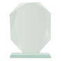 Statuetka szklana fazowana G042 – eleganckie trofeum ze szkła z efektownym fazowaniem krawędzi na szklanej podstawce. Idealna na grawer – nagroda firmowa, sportowa lub upominek. W komplecie z czarnym etui.