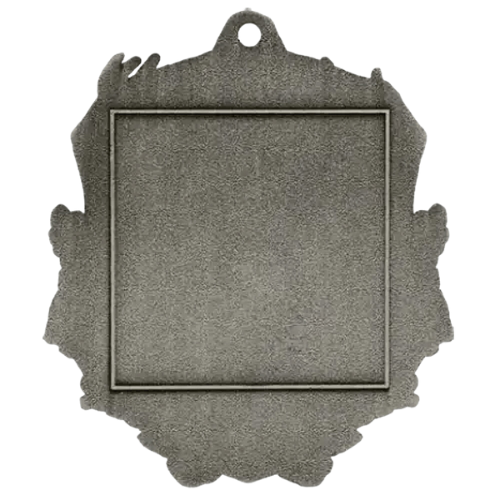 Medal myśliwski MD1770/AS – odlewany medal w kolorze antycznego srebra z motywem jelenia, strzelb i celownika. Idealna nagroda na zawody strzeleckie, polowania lub upominek dla myśliwego.