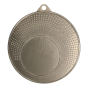 Srebrny medal sportowy MMC1140/S – okrągły medal śr. 4 cm z miejscem na emblemat i wzorzystym rantem. Uniwersalna nagroda na zawody szkolne, turnieje i olimpiady.