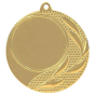 Złoty medal sportowy MMC2540/G – okrągły medal śr. 4 cm z miejscem na emblemat i geometrycznym wzorem. Idealna nagroda na zawody sportowe, turnieje szkolne i klubowe.