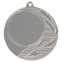 Srebrny medal sportowy MMC2540/S – okrągły medal śr. 4 cm z miejscem na emblemat i geometrycznym wzorem. Idealna nagroda na zawody sportowe, turnieje szkolne i klubowe.