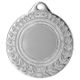 Srebrny medal sportowy MMC0850/S – okrągły medal śr. 5 cm z miejscem na emblemat i wieńcem laurowym. Idealna nagroda na zawody sportowe, turnieje szkolne i klubowe.