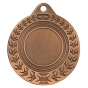 Brązowy medal sportowy MMC0850/B – okrągły medal śr. 5 cm z miejscem na emblemat i wieńcem laurowym. Idealna nagroda na zawody sportowe, turnieje szkolne i klubowe.