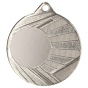 Srebrny medal sportowy ME006/S – okrągły medal śr. 5 cm z miejscem na emblemat i wzorem promieni słonecznych. Idealna nagroda na zawody sportowe, turnieje szkolne i klubowe.