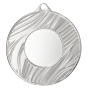 Srebrny medal sportowy MMC43050/S – okrągły medal śr. 5 cm z miejscem na emblemat i wzorem drewna. Idealna nagroda na zawody sportowe, turnieje szkolne i klubowe.