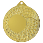 Złoty medal sportowy MMC31050/G – okrągły medal śr. 5 cm z miejscem na emblemat i wzorem siatki. Idealna nagroda na zawody sportowe, turnieje szkolne i klubowe.