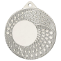 Srebrny medal sportowy MMC31050/S – okrągły medal śr. 5 cm z miejscem na emblemat i wzorem siatki. Idealna nagroda na zawody sportowe, turnieje szkolne i klubowe.