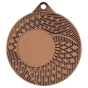 Brązowy medal sportowy MMC31050/B – okrągły medal śr. 5 cm z miejscem na emblemat i wzorem siatki. Idealna nagroda na zawody sportowe, turnieje szkolne i klubowe.