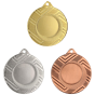 Medale sportowe złoty srebrny brązowy MMC5950 – okrągłe medale śr. 5 cm z miejscem na emblemat i geometrycznym wzorem w romby. Idealna nagroda na zawody sportowe, turnieje szkolne i klubowe.