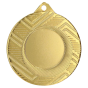 Złoty medal sportowy MMC5950/G – okrągły medal śr. 5 cm z miejscem na emblemat i wzorem w romby. Idealna nagroda na zawody sportowe, turnieje szkolne i klubowe.