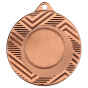 Brązowy medal sportowy MMC5950/B – okrągły medal śr. 5 cm z miejscem na emblemat i wzorem w romby. Idealna nagroda na zawody sportowe, turnieje szkolne i klubowe.