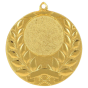 Złoty medal sportowy MMC1750/G – okrągły medal śr. 5 cm z miejscem na emblemat i wieńcem laurowym. Idealna nagroda na zawody sportowe, turnieje szkolne i klubowe.
