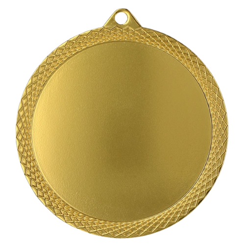 Złoty medal sportowy MMC6062/G – duży okrągły medal śr. 6 cm z szerokim miejscem na emblemat. Idealna nagroda na zawody sportowe, turnieje szkolne i klubowe.