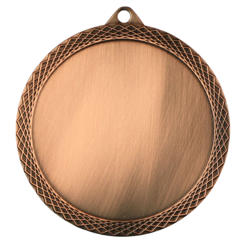 Brązowy medal sportowy MMC6062/B – duży okrągły medal śr. 6 cm z szerokim miejscem na emblemat. Idealna nagroda na zawody sportowe, turnieje szkolne i klubowe.