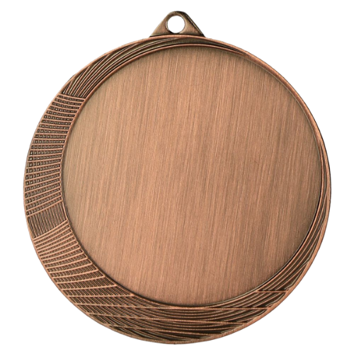 Brązowy medal sportowy MMC6063/B – duży okrągły medal śr. 6 cm z szerokim miejscem na emblemat. Idealna nagroda na zawody sportowe, turnieje szkolne i klubowe.