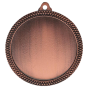 Brązowy medal sportowy MMC6060/B – duży okrągły medal śr. 6 cm z szerokim miejscem na emblemat i zdobionym rantem. Idealna nagroda na zawody sportowe, turnieje szkolne i klubowe.