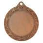 Brązowy medal sportowy MMC0270/B – duży okrągły medal śr. 7 cm z miejscem na emblemat i wzorem liści. Idealna nagroda na zawody sportowe, turnieje szkolne i klubowe.