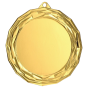 Złoty medal sportowy MMC7075/G – duży okrągły medal śr. 7 cm z miejscem na emblemat i diamentowym wzorem. Idealna nagroda na zawody sportowe, turnieje szkolne i klubowe.