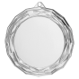 Srebrny medal sportowy MMC7075/S – duży okrągły medal śr. 7 cm z miejscem na emblemat i diamentowym wzorem. Idealna nagroda na zawody sportowe, turnieje szkolne i klubowe.
