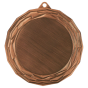 Brązowy medal sportowy MMC7075/B – duży okrągły medal śr. 7 cm z miejscem na emblemat i diamentowym wzorem. Idealna nagroda na zawody sportowe, turnieje szkolne i klubowe.