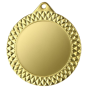 Złoty medal sportowy MMC1270/G – duży okrągły medal śr. 7 cm z miejscem na emblemat i wzorem kratki. Idealna nagroda na zawody sportowe, turnieje szkolne i klubowe.