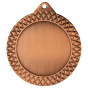 Brązowy medal sportowy MMC1270/B – duży okrągły medal śr. 7 cm z miejscem na emblemat i wzorem kratki. Idealna nagroda na zawody sportowe, turnieje szkolne i klubowe.