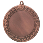 Brązowy medal sportowy MMC2072/B – duży okrągły medal śr. 7 cm z miejscem na emblemat i plecionym wzorem. Idealna nagroda na zawody sportowe, turnieje szkolne i klubowe.