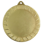 Złoty medal sportowy MMC3080/G – duży okrągły medal śr. 7 cm z miejscem na emblemat i geometrycznym wzorem. Idealna nagroda na zawody sportowe, turnieje szkolne i klubowe.