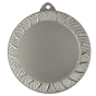 Srebrny medal sportowy MMC3080/S – duży okrągły medal śr. 7 cm z miejscem na emblemat i geometrycznym wzorem. Idealna nagroda na zawody sportowe, turnieje szkolne i klubowe.