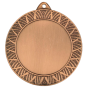 Brązowy medal sportowy MMC3080/B – duży okrągły medal śr. 7 cm z miejscem na emblemat i geometrycznym wzorem. Idealna nagroda na zawody sportowe, turnieje szkolne i klubowe.