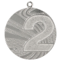 Srebrny medal sportowy MMC6040/S – miejsce 2 – okrągły medal śr. 4 cm z numerem 2. Gotowa nagroda na zawody sportowe i turnieje szkolne.