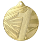 Złoty medal sportowy ME005/G – miejsce 1 – okrągły medal śr. 5 cm z numerem 1. Gotowa nagroda na zawody sportowe i turnieje szkolne.