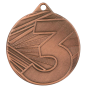 Brązowy medal sportowy ME005/B – miejsce 3 – okrągły medal śr. 5 cm z numerem 3. Gotowa nagroda na zawody sportowe i turnieje szkolne.