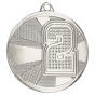 Srebrny medal sportowy MMC29050/S – miejsce 2 – okrągły medal śr. 5 cm z dużym numerem 2. Gotowa nagroda na zawody sportowe i turnieje szkolne.