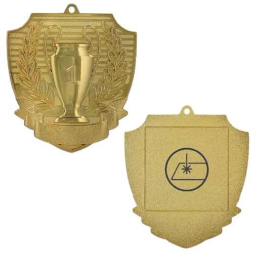 Medale sportowe MD8056 – złoto, srebro, brąz – metalowe medale z pucharem i wieńcem laurowym, śr. 7 cm. Dostępne na miejsca I, II i III. Idealne nagrody na zawody i turnieje.