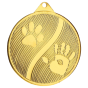 Złoty medal dla psa MMC20050/G – okrągły medal śr. 5 cm z motywem łap. Idealna nagroda na wystawę psów, zawody agility i inne imprezy zoologiczne.